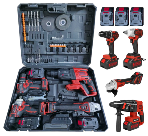 REPTON KÖMÜRSÜZ AKÜLÜ 4 LÜ KOMBO SET ( 5 Ah. 3 AKÜLÜ )